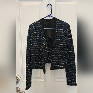 Tweed Moto Sweater Jacket White House Black Market